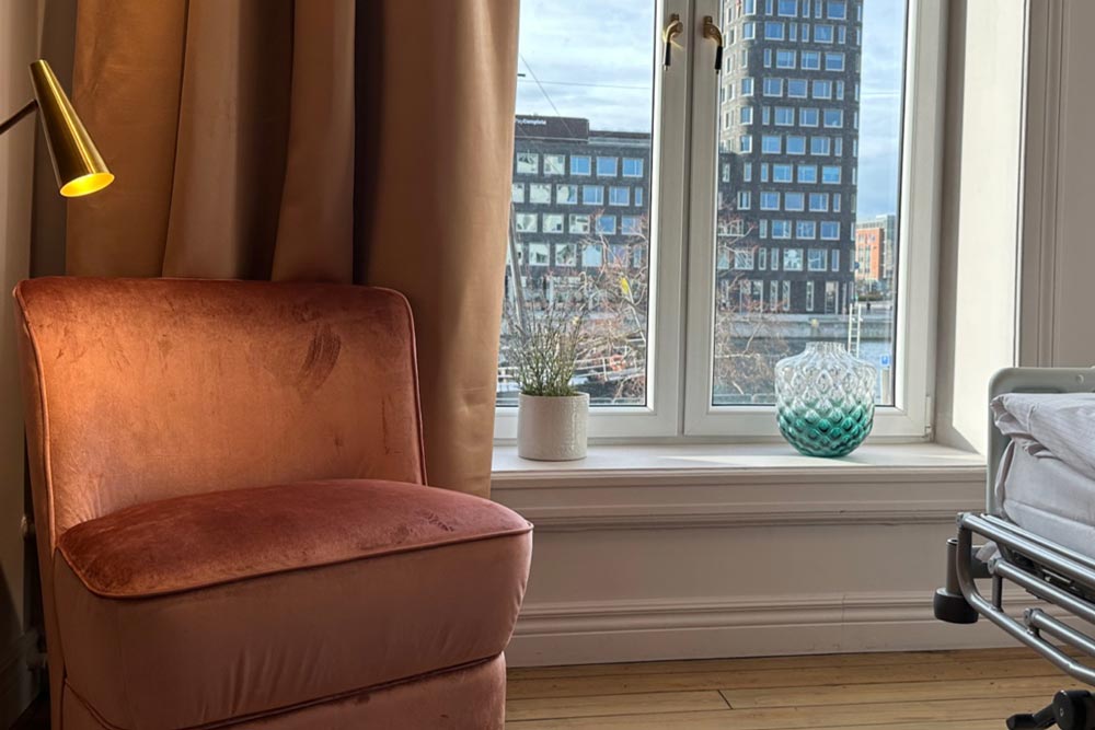 Patientrum med utsikt